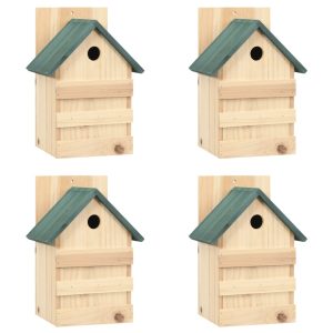 Birdhouses, 4 pieces, 23x19x33 cm, Fir wood