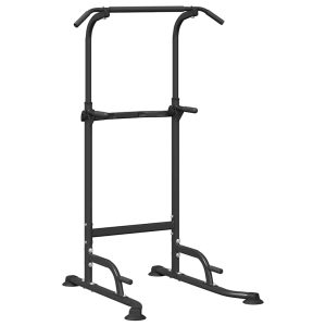 Power Tower Dip Station Black 95 x 102 x (160-210) cm