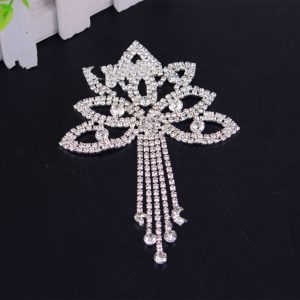 Bridal Accessories Crystal Applique Rhinestone Welding Tassel Rhinestone Flower