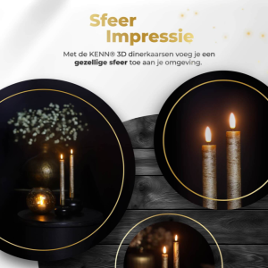S2 3D Flame LED Taper Candle-L