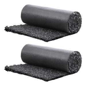 Rubber Mulch For Landscaping, 2 Rolls Recycled Rubber Mulch Mat 96 X 22 In, Permanent Rubber Pathway, Natural-Looking Black Mulch Garden Edging For Plants, Vegetables & Flower Garden Barrier