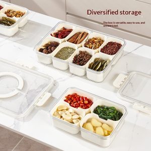Kitchen Spice Storage Box With Lid For Home Use