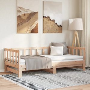 Extendable Daybed Solid Pine Wood