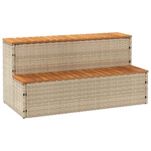 Whirlpool Steps 100x50x50.5 cm Solid Acacia Poly Rattan