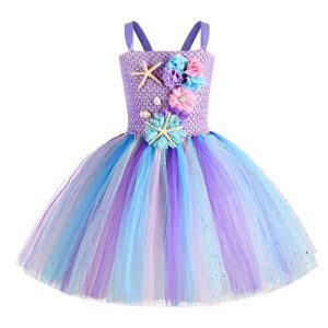 Girls Mermaid Tutu Dress Under The Sea Theme Birthday Party