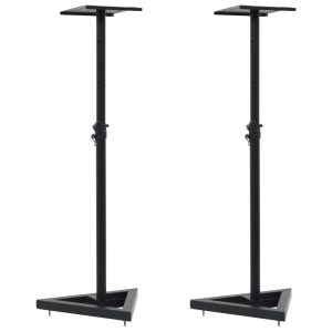 Studio Monitor Speaker Stands, 2-Pack, Black Steel