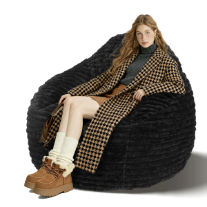 Bean Bag Chair For Adults, Foam Filled Furniture With Soft Removable Cover