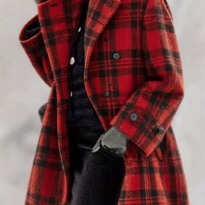Lapel Loose-fitting Mid-length Retro Casual Sweet And Cool Wool Coat
