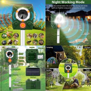 Ultrasonic Dog Repeller Charging Voice Solar Bird Repeller