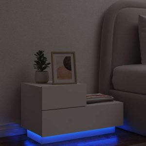 bedside table with LED lights 70x36x40.5 cm   bedside table