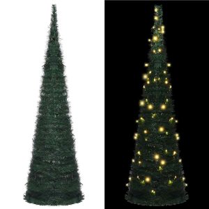 Artificial Pop-Up Christmas Tree with Lights 150 cm