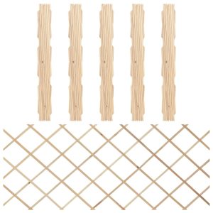 Trellis Fences 5 pcs. Solid Fir Wood   Trellis Fences