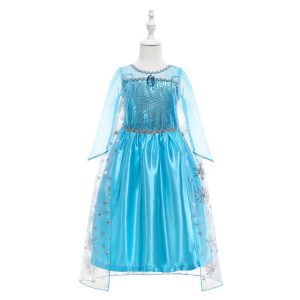 2022 Frozen Princess Dress Queen Elsa Children's Gown