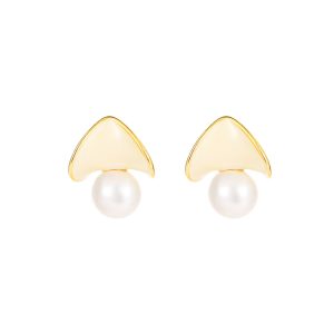 Exquisite Luxury Pearl Zircon Gold-plated Earrings