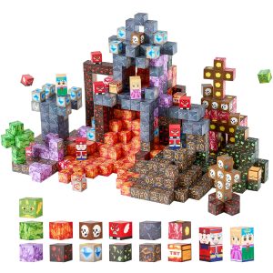 Magnetic Blocks, Dark Castle Set, Magnetic Building Cubes For Kids, STEM Montessori Sensory Toys For Christmas Birthday Gift, Construction Stacking Toy For 3 Years Old Boys & Girls