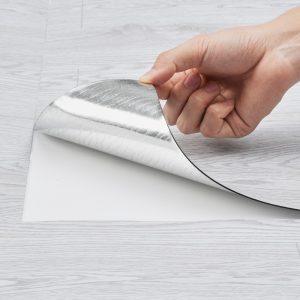 Self Adhesive Vinyl Floor Tiles 390 X 23.6 Inch, 1.5mm Thick Peel & Stick, Light Gray Wood Grain DIY Flooring For Kitchen, Dining Room, Bedrooms & Bathrooms, Easy For Home Decor