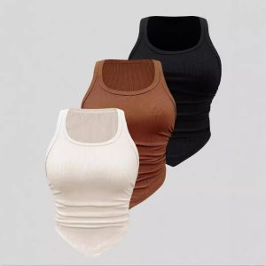 Women's Solid Color Halter Tank Top