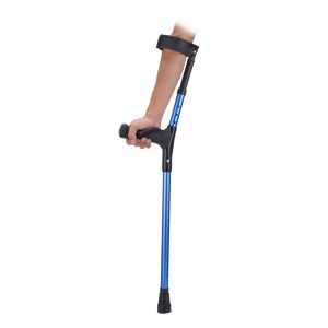 Forearm Crutches For Adults, 11-Level Height Adjustable Walking Crutches With 4-Level Upper Cuff, Lightweight Aluminum Medical Support Crutches For Leg Injury Surgery Disabled, 1 Pair (350LBS)