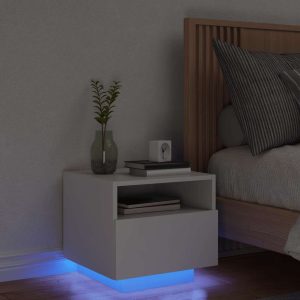 bedside table with LED lights 40x   bedside tables with