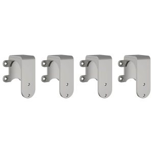 Barn Door Bypass Brackets for Round Rails, 4 Pieces, Stainless Steel