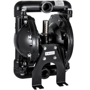 Air-Operated Double Diaphragm Pump 1 Inch Inlet Outlet Aluminum 24 GPM Max 120PSI For Industrial Use