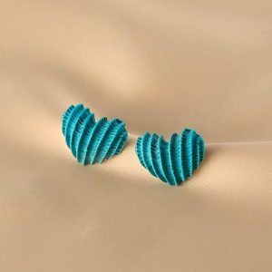 Fashion Heart Earrings-Blue 0295