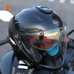 Summer Men's Motorcycle Half Three-quarter Helmet Men's All-season Double Visor