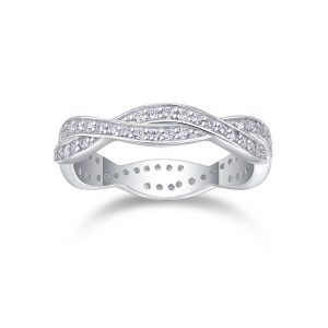 Dream - A Wedding Ring Set With Top-quality Moissanite S925 In Silver And Platinum-plated. The Ring Can Be Inspected With A Diamond Pen