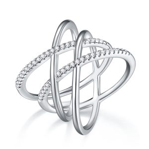 Enchanting And Wondrous Realm - A Wedding Ring Set With Top-quality Moissanite S925 Silver And Platinum-plated Diamond. The Ring Can Be Inspected With A Diamond Pen