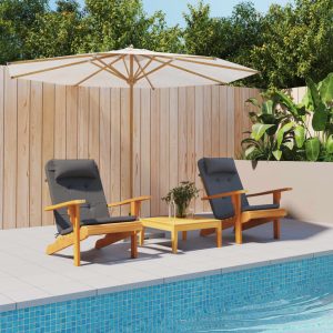 Adirondack Cushions, 2 pcs., Anthracite Oxford Fabric