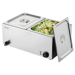 Commercial Electric Food Warmer 3-Pan Countertop Buffet 17QT Bain Marie