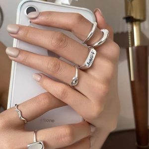 Korean-style Niche Design 925 Sterling Silver Minimalist Ring For Women