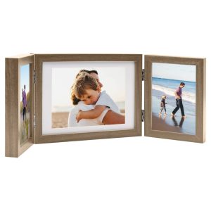 Triple Picture Frame Collage Light Brown +2x()   Triple Picture Frame Collage