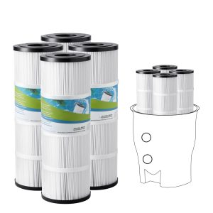 4Pack Hot Tub Spa Pool Filter Cartridge 80 Sq. Ft Compatible Pentair CCP320