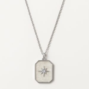 Stainless Steel Silver Star Necklace For Women