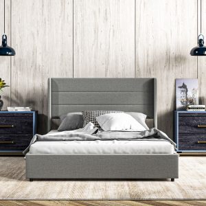 Full Bed Frame with Storage Drawers