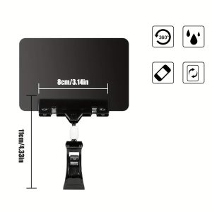 15-Piece Plastic Blackboard Sign With Clips, Rotating And Adjustable Display Stand, Foldable And Durable Blackboard, Suitable For Retail Stores, Offices, Restaurants, Clothing Stores