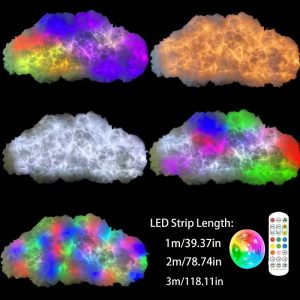 Creative Decorative Cloud Lamp Remote-Controlled LED Light RGB Color Changing