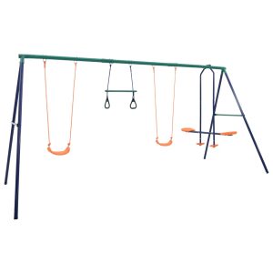 Swing Set with Gymnastics and 4 Seats, Steel