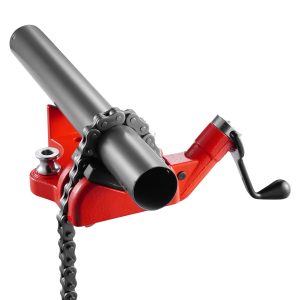 Heavy-Duty Pipe Chain Vise, 1/4" - 6" Pipe Capacity, 28" Rugged Chain & Cast Iron Base, Industrial-Grade Pipe Clamping For Plumbing, Automotive Repairs, Metalworking