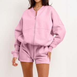 Women's Two-piece Set With Jacket And Shorts