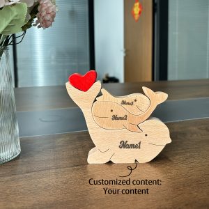 Personalized Little Whale Puzzle Set Home Decoration Ornaments