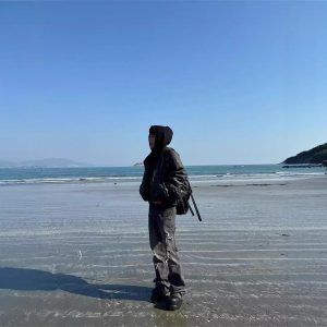 Double-Layer Fake Two-piece Hooded Jacket Pilot