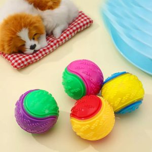 8 PCS Scooby-Doo Durable Squeaky Set Of Dog Balls For Teeth Cleaning Interactive