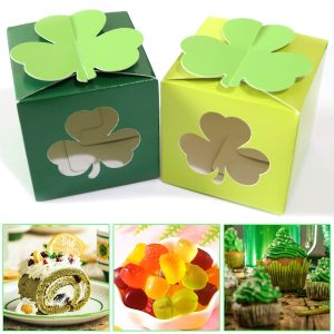 Irish Festival Theme Party Candy Box St Patrick's Day Clover Cartoon Gift Box