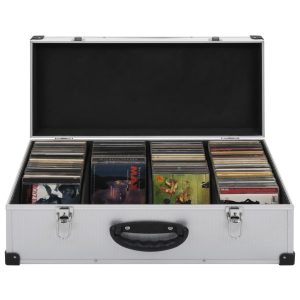 CD case for 80 CDs, ABS silver,