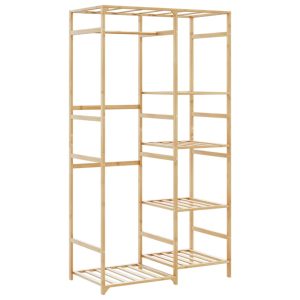 Clothes Rack with Shelves 100x50x184.5 cm Bamboo