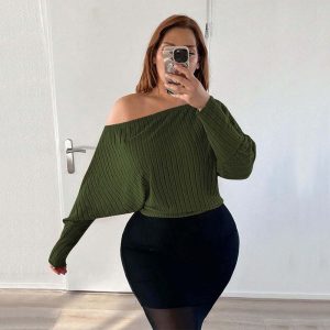 Women's Sexy Off-the-shoulder T-shirt Fashion Casual Top