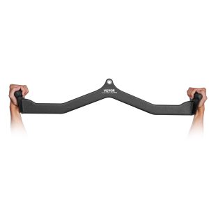 LAT Pulldown Attachment, Cable Machine Rowing V-bar Attachment, Tricep Pull Down Bar, Back Strength Training Rubber Coated Handle Grip, Bicep Curl Tricep Lat Pulldown Bar For Home Gym Fitness