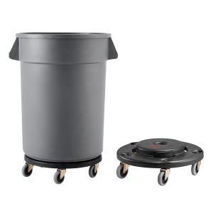 2 Packs Round Trash Can Dolly Fit 20, 32, 44, 55 Gal Garbage Container 500lbs